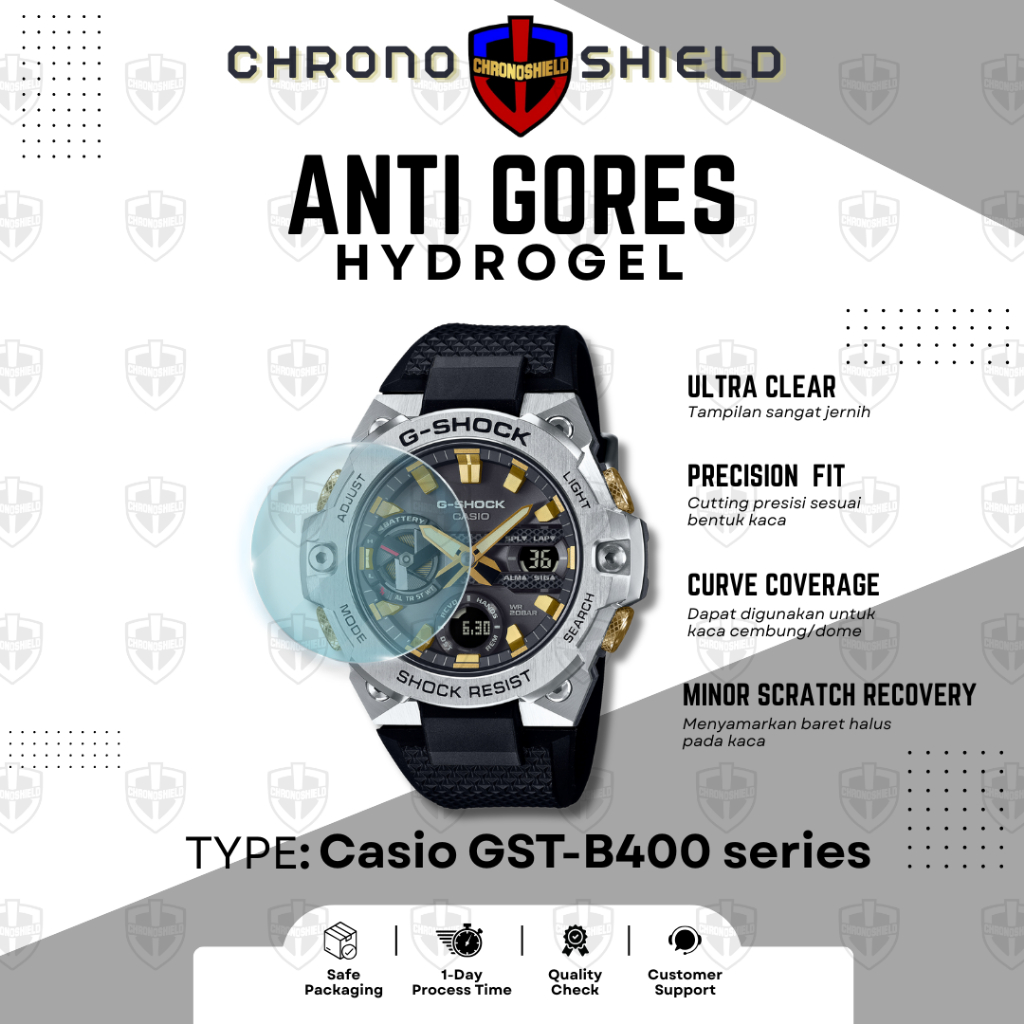 Anti Gores Casio G-Shock GST B400 GST-B400 Hydrogel