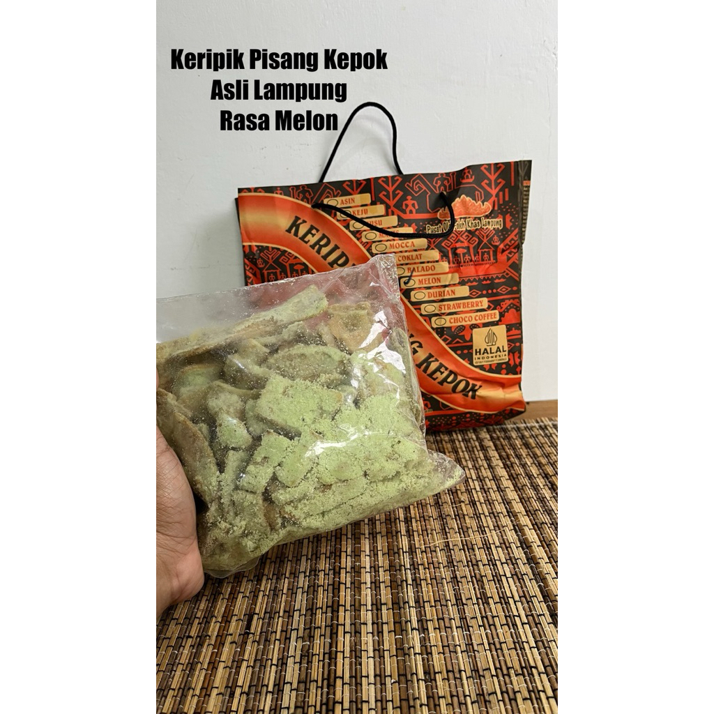 

Keripik Pisang Kepok Asli Lampung Rasa Melon