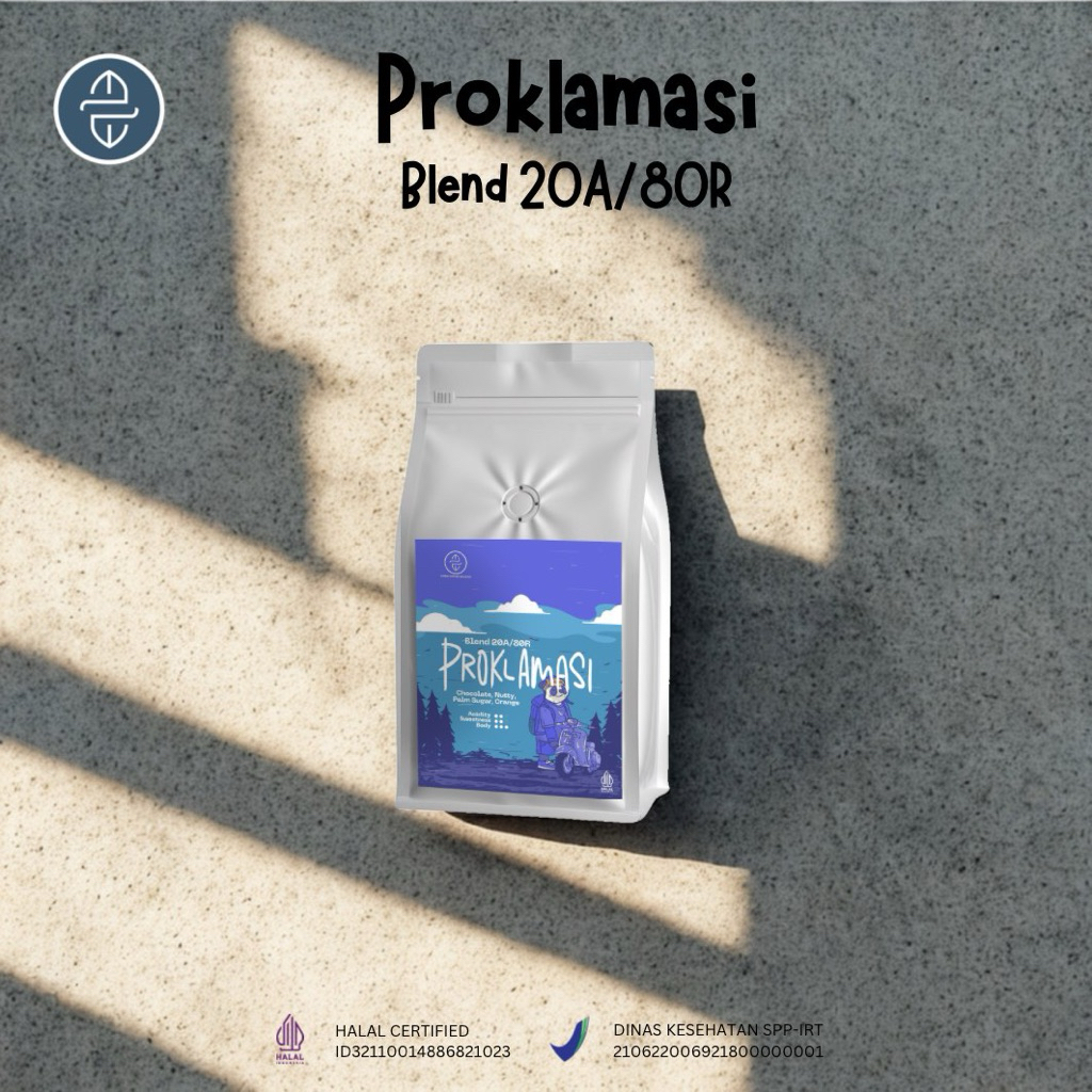 

Biji Kopi Blend 20% Arabica : 80% Robusta Proklamasi - 250gr