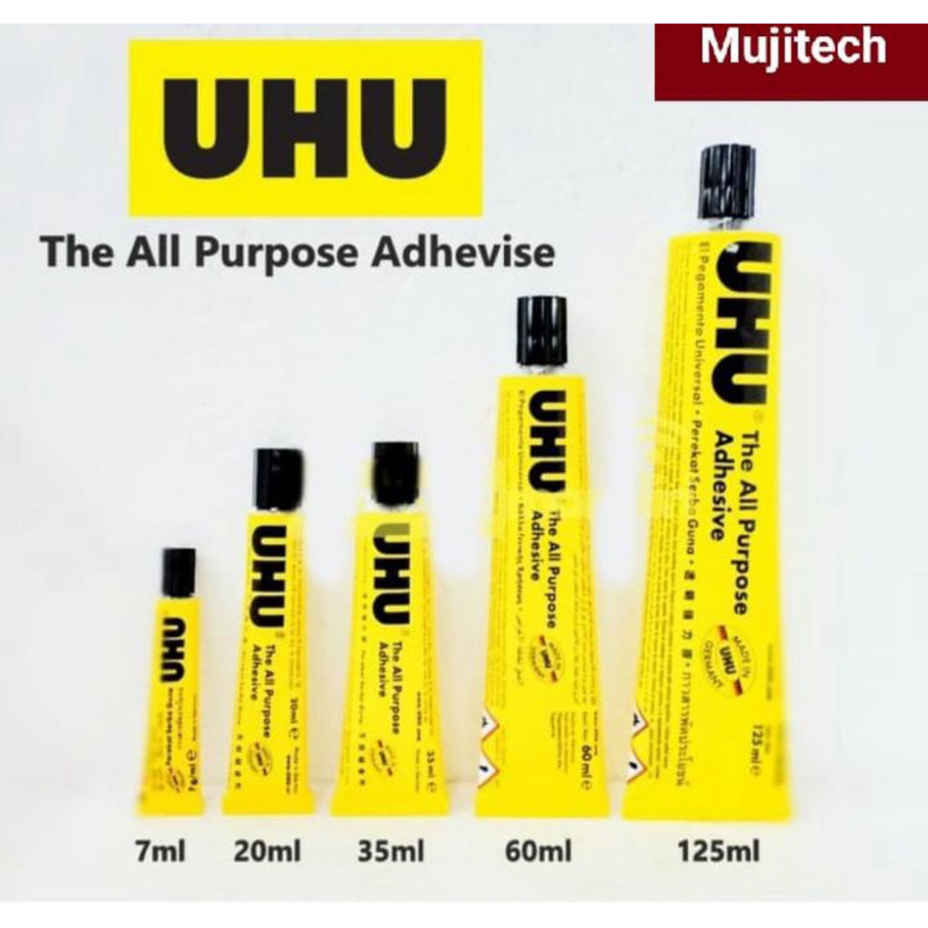 

LEM UHU ADHESIVE - UHU GLUE ALL PURPOSE CAIR BENING 7 ML / 20 ML / 35 ML / 60 ML I
