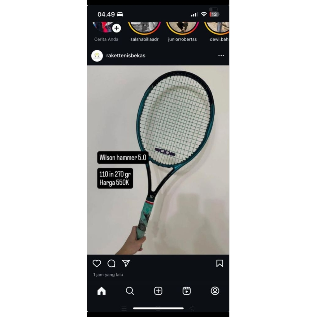 raket tenis Wilson hammer 5.0