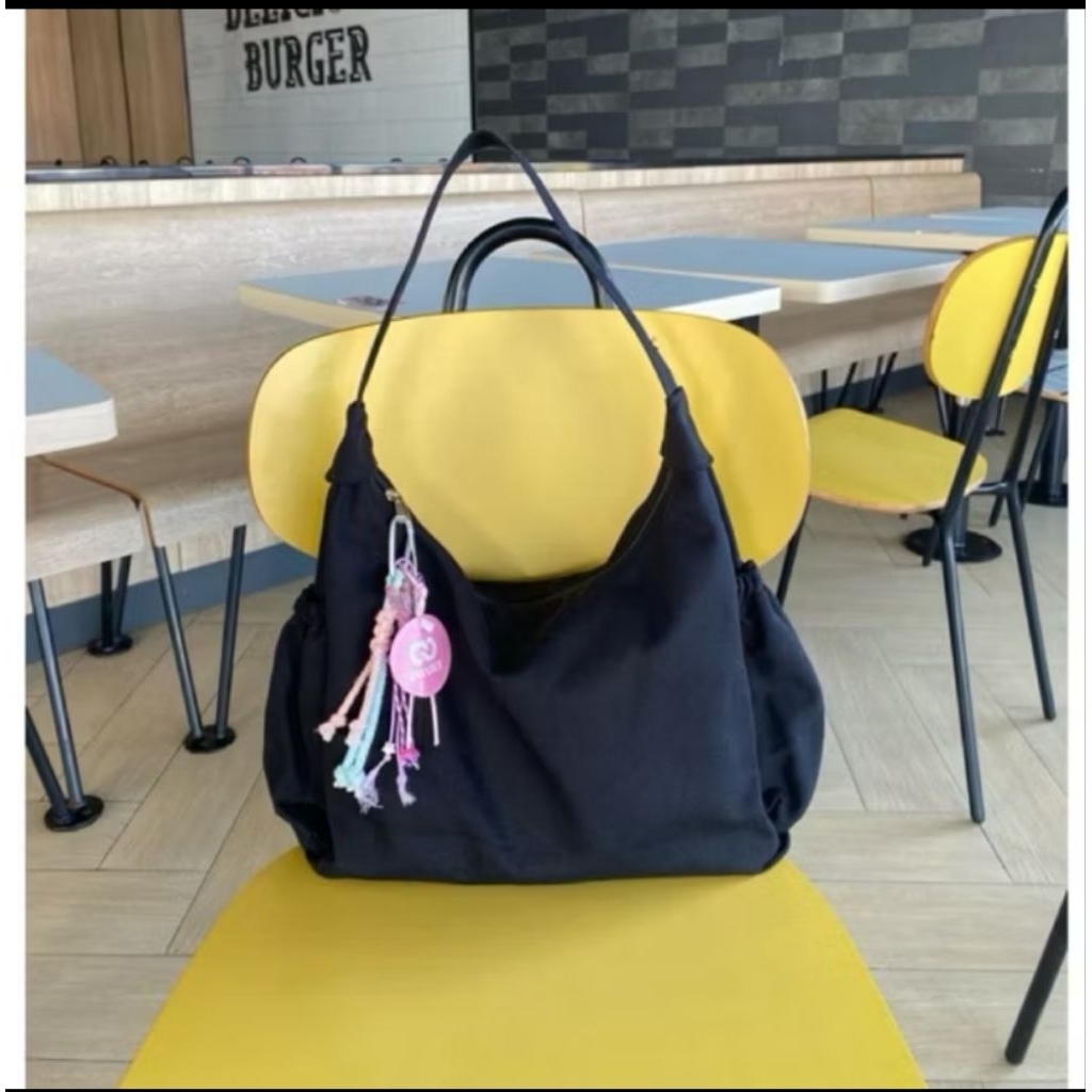 Tas totebag wanita, bahan kain kanvas