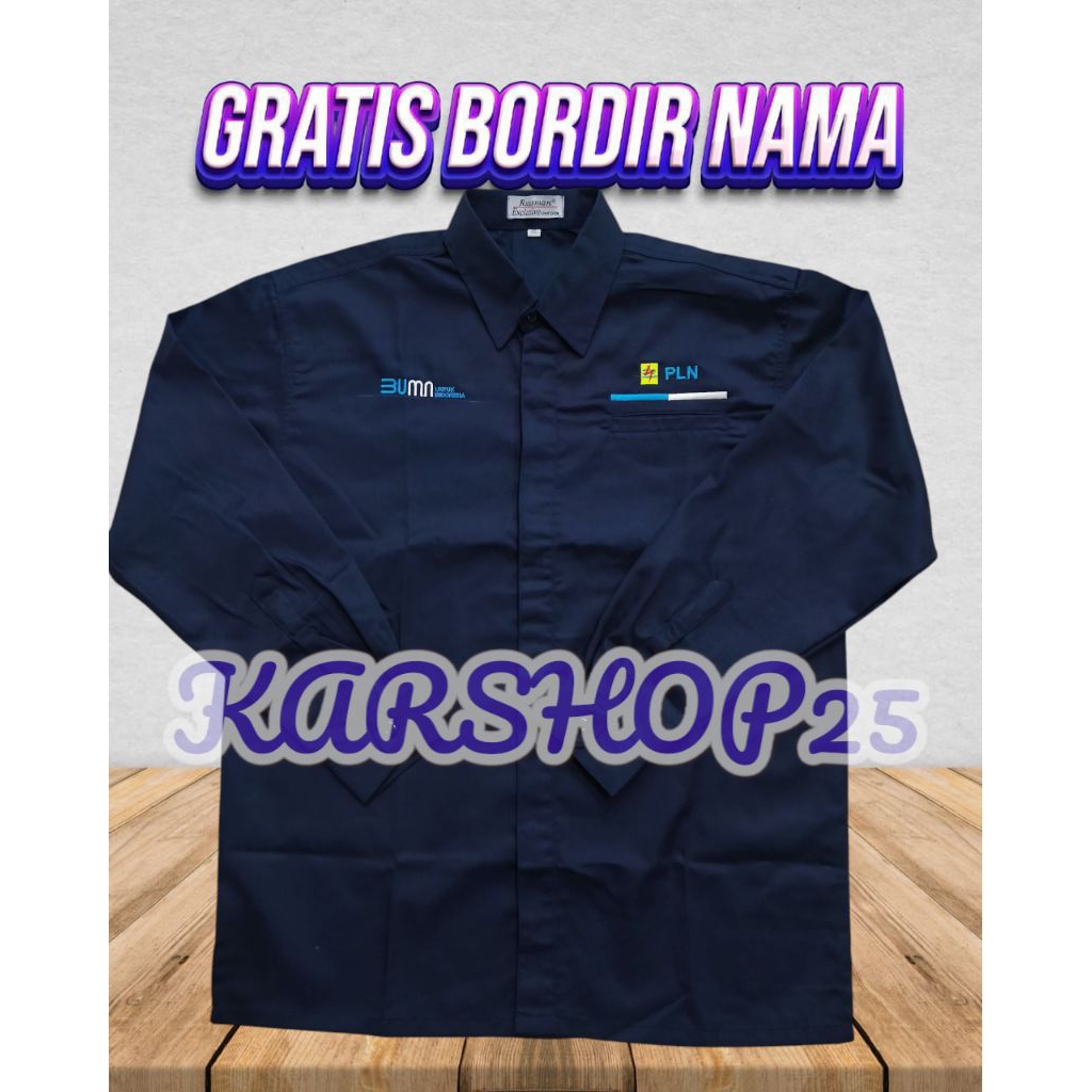 SERAGAM BUMN PLN LENGAN PANJANG TERBARU KEMEJA PLN ATASAN BAJU PLN KEMEJA PLN