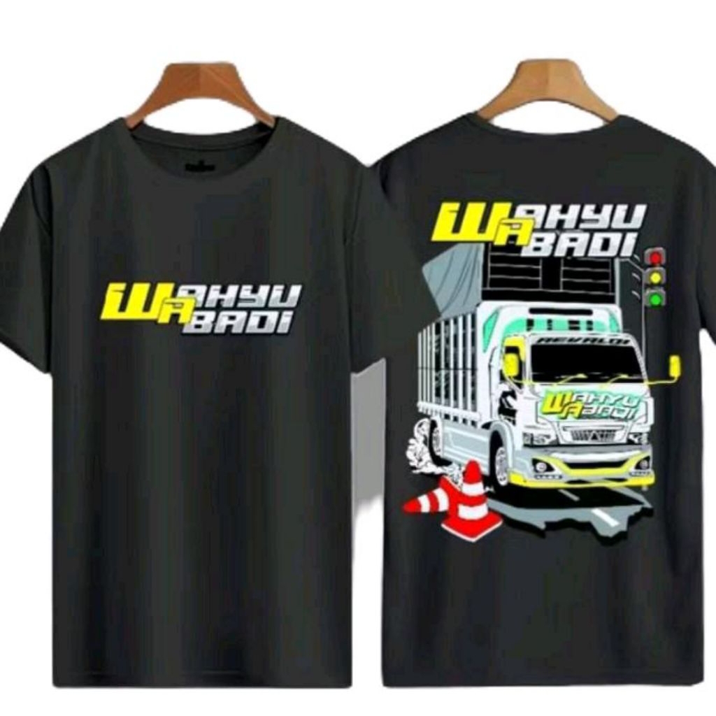 Kaos Distro WAHYU ABADI Desian Truck Kaos T-shirt Unisex Bahan Adem & Nyaman