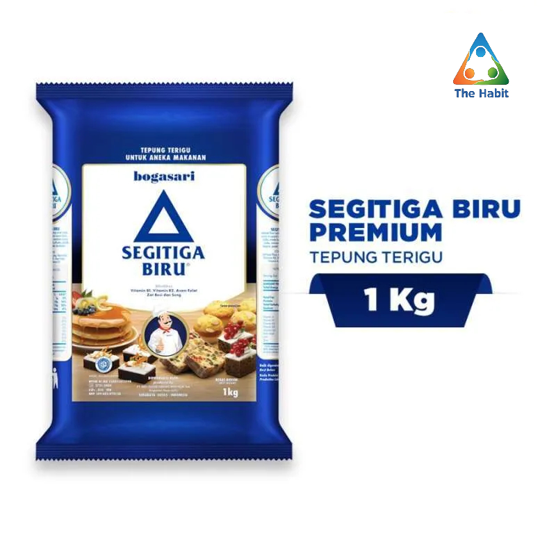 

(The Habit) Tepung Terigu Segitiga Biru Bogasari 1 kg Kemasan Premium