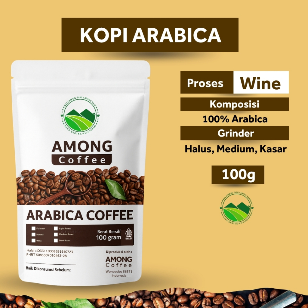 

Kopi Bubuk Arabica Wine Proses Coffee Asli Temanggung Roasting