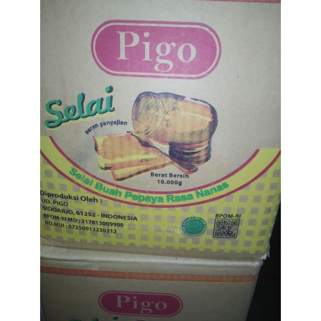 

selai merk pigo los 10 kg rasa nanas
