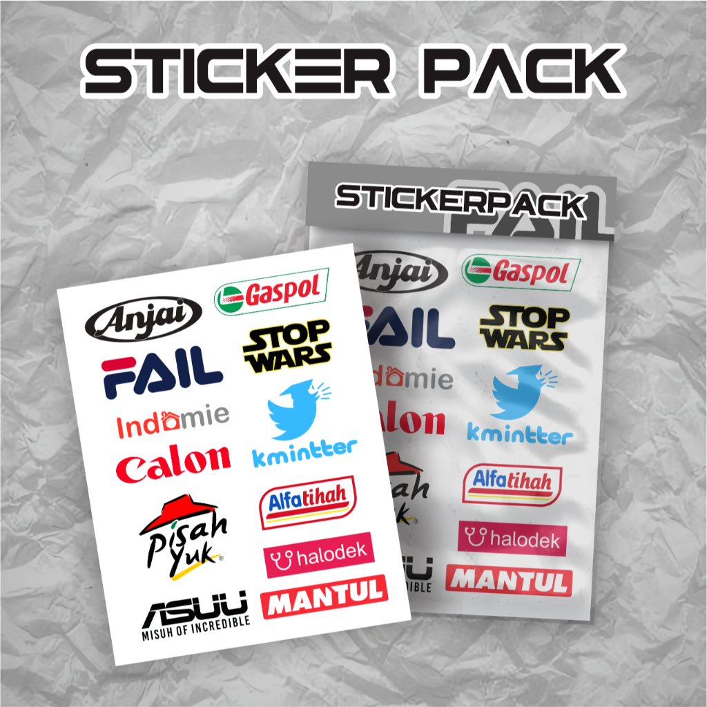 

Stiker Aesthetic Parody Logo Brand Vinyl Waterproof Sticker