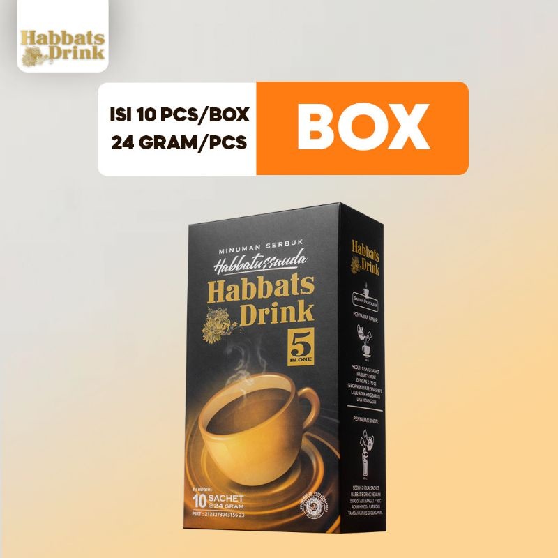 

Habbats Drink 5in1-Minuman Herbal Habbat Habbatussauda, Madu, Gula Aren | Imun&Stamina Isi 10 Sachet