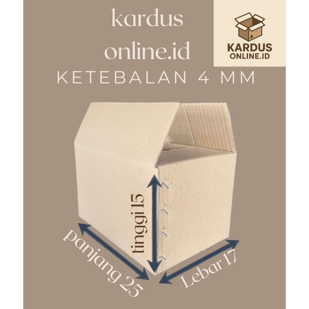 

Kardus packing Uk 25x17x15 3ply (4mm)