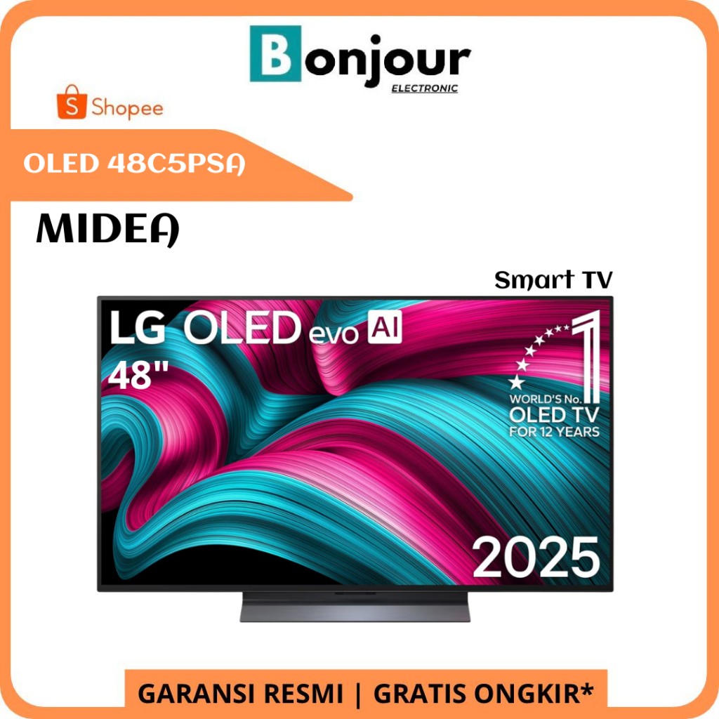 LG TV OLED 48 Inch 48C5 4K Smart TV LG OLED 48C5PSA evo AI C5 48C5