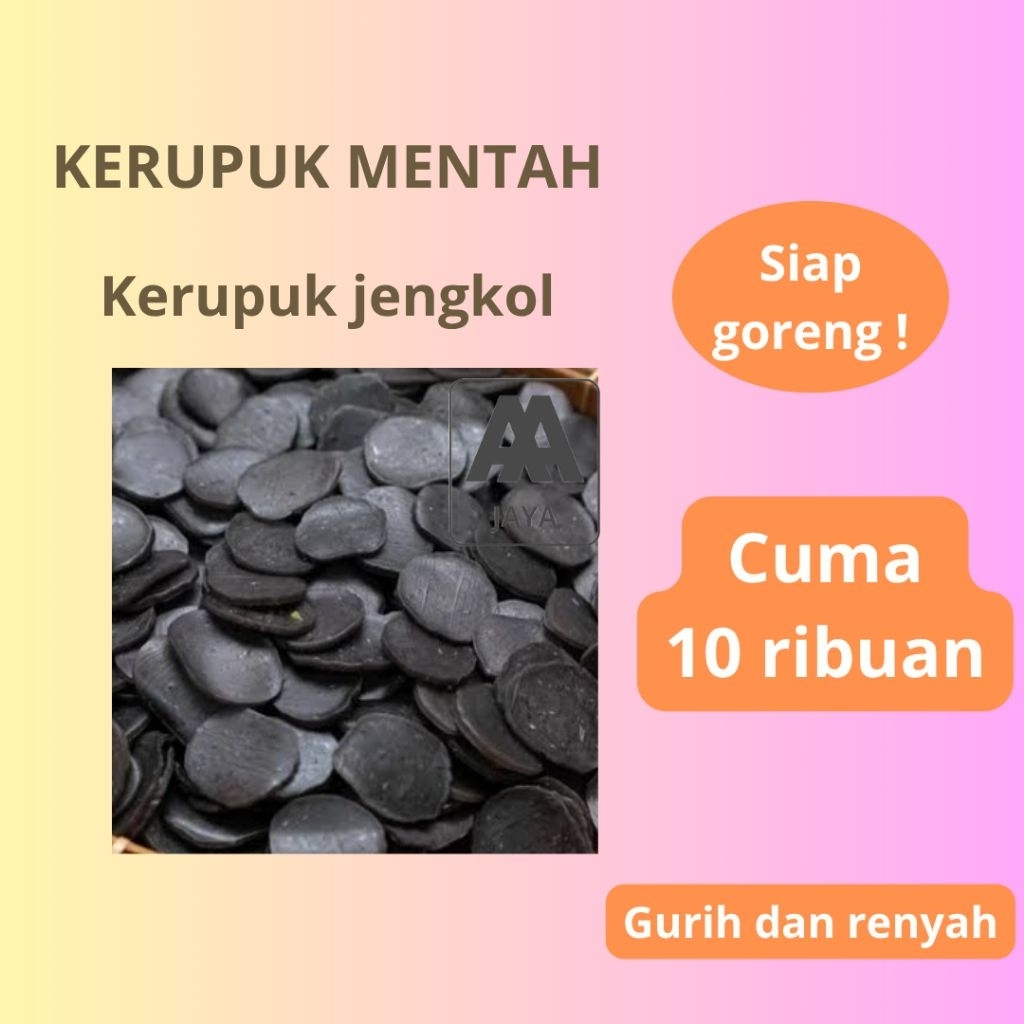

kerupuk jengkol hitam mentah siap goreng gurih dan renyah 250gr