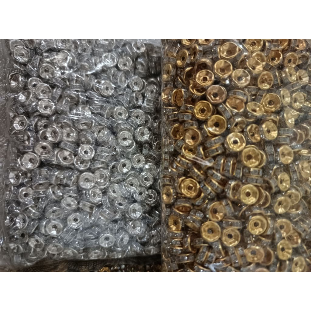 rondel / pembatas silver gold