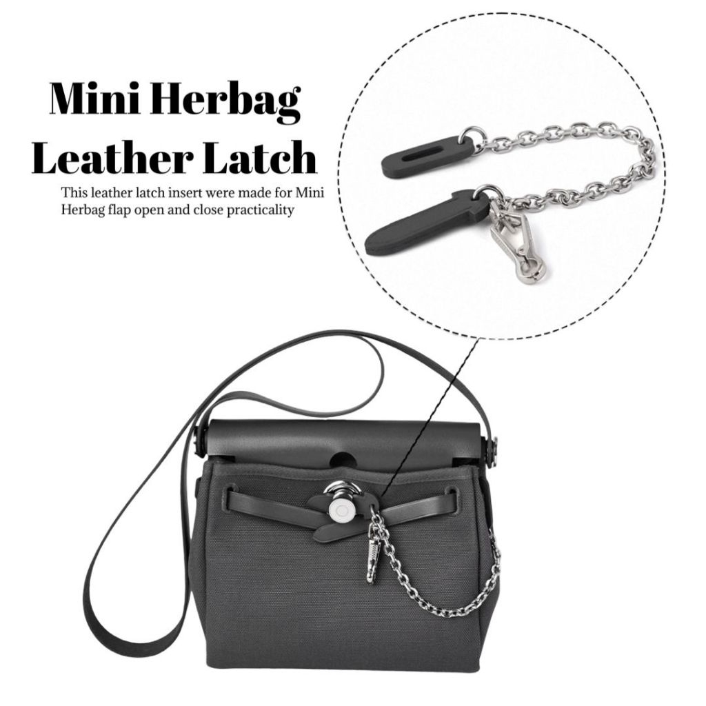 Herbag Mini Leather Latch With Buckle And Chain