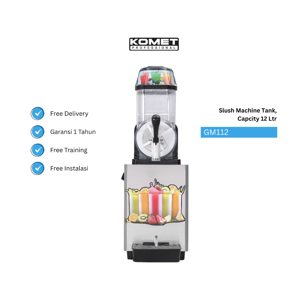 KOMET Slush Machine GM112 Mesin Slushy Maker Slurpee 12 liter