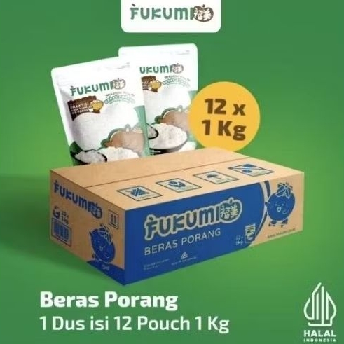 

FUKUMI Beras Porang Pouch @1 KG X 12 - Konjac Rice Shirataki