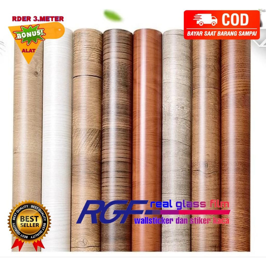 STIKER PVC MOTIF KAYU INTERIOR FILM PELAPIS FURNITURE TRIPLEK/HPL STIKER KAYU WARNA COKLAT/HPL STIKE