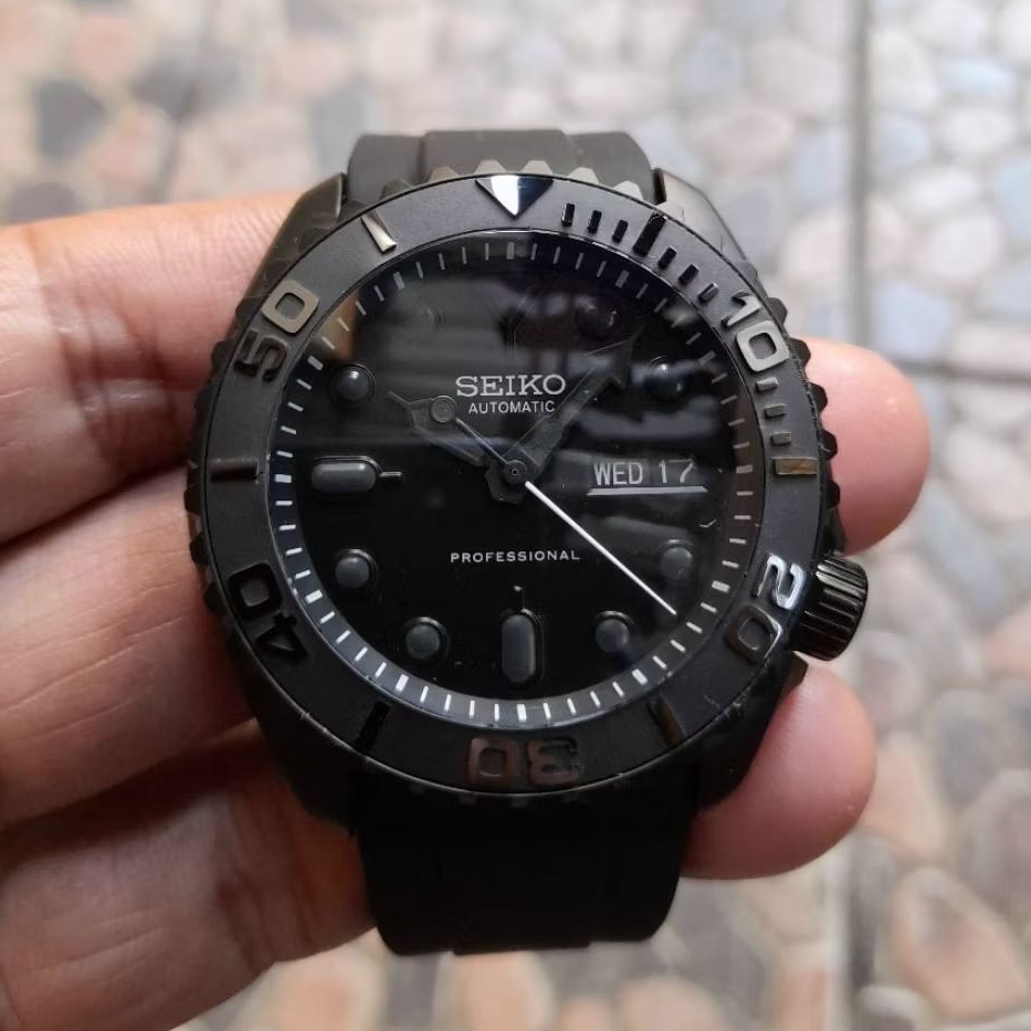 seiko mod blackout srpd 4r36 movement original