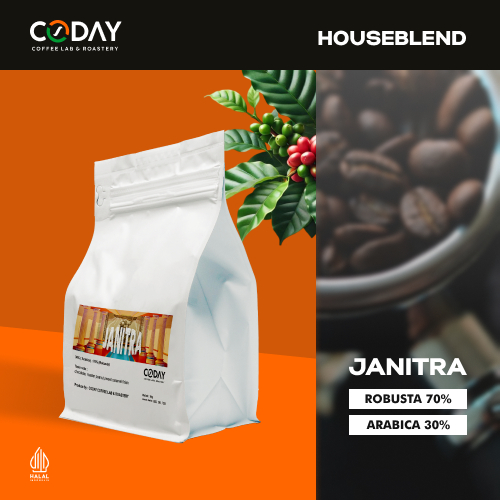 

Coday Coffee Lab Janitra Houseblend Coffee 30% Arabika 70% Robusta 1Kg