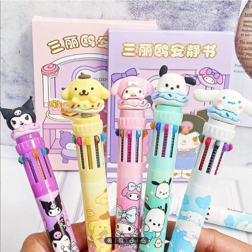 

Pulpen 10 Warna SANRIO Lucu/ Pen Sanrio 10 Warna Tinta Limited Edition Super Imut / Bolpen Sanrio 10 Warna Alat Tulis Sekolah Anak Kekinian Kualitas Premium bisa COD
