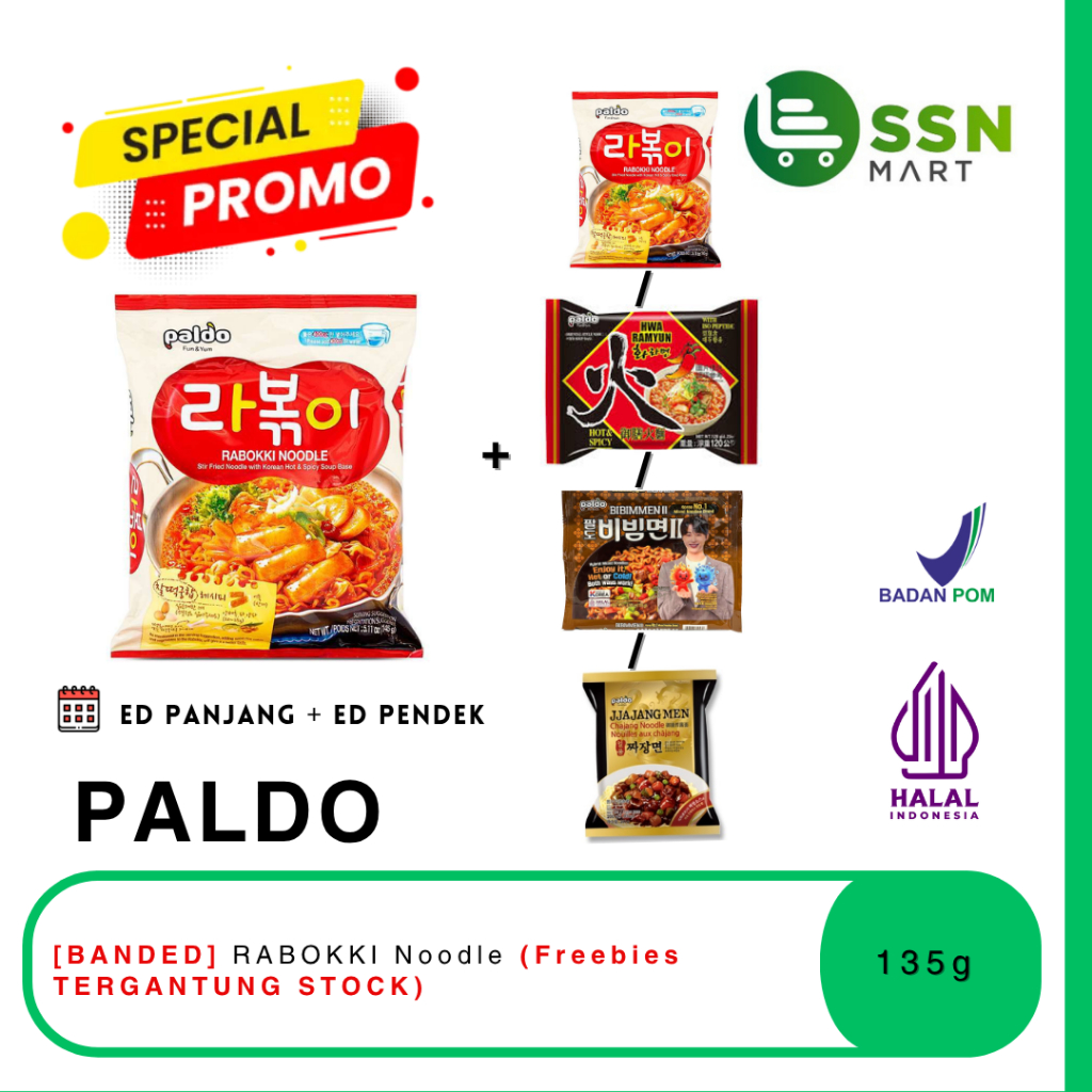 

[BANDED SSNMart Paldo RABOKKI Noodle 135g