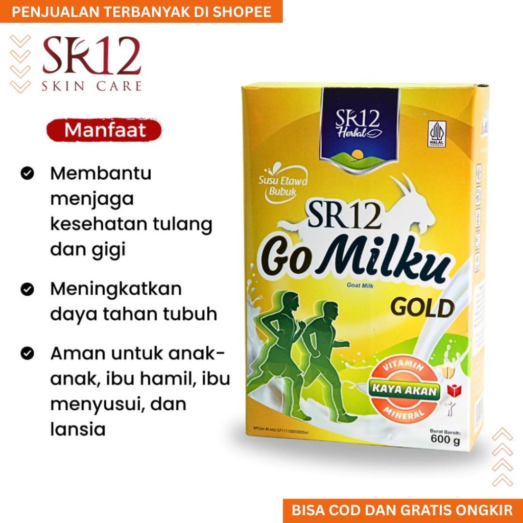 

SR12 Susu Etawa Go Milku Gold – Rendah Lemak, Bebas Gula, Aman untuk Semua Usia
