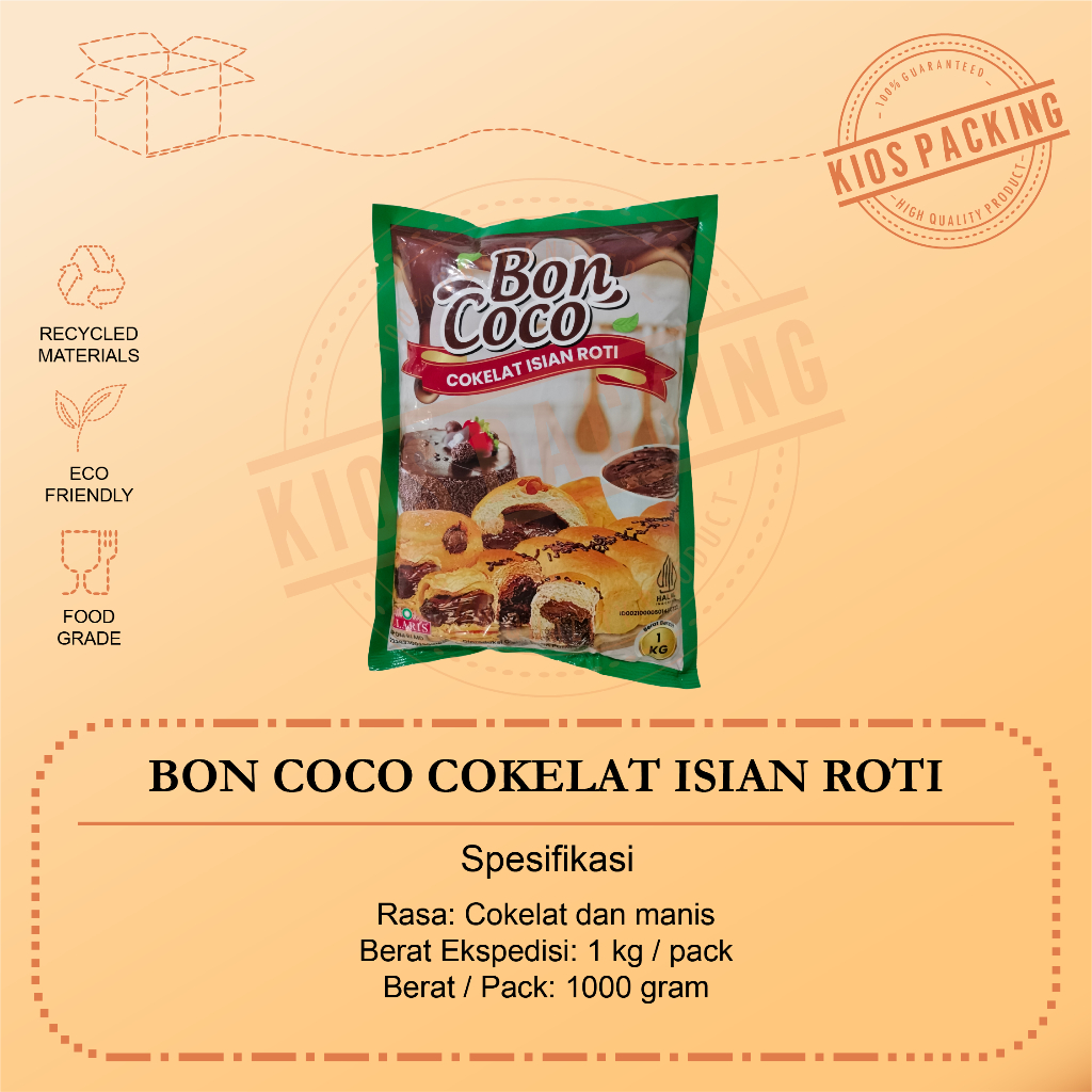 

Bon Coco 1kg | Selai Cokelat Isian Roti | Aneka Makanan Lainnya Boncoco 1kg