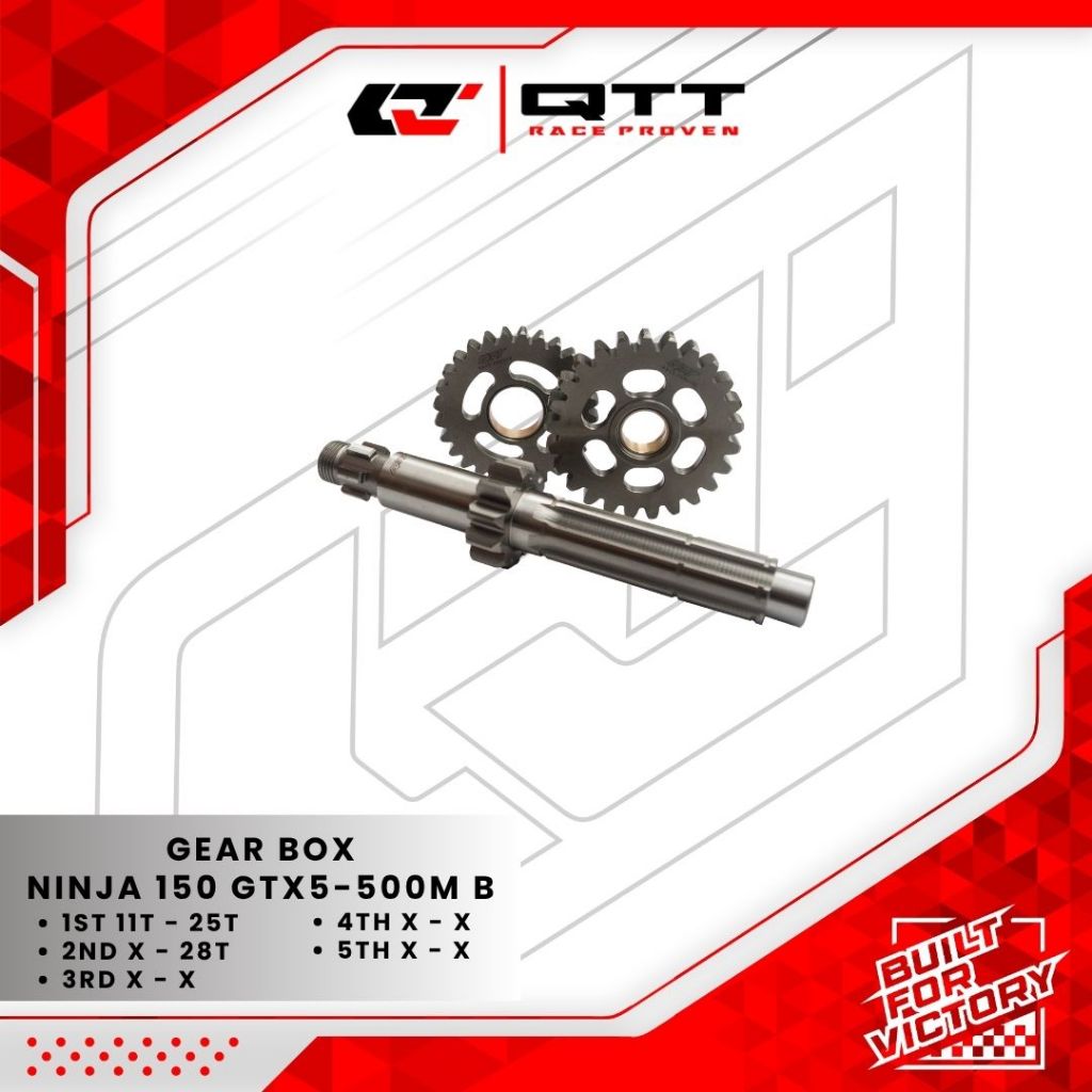 QTT Gear Gir Rasio Box Ninja R RR 500M Tipe B Sunmori GTX5