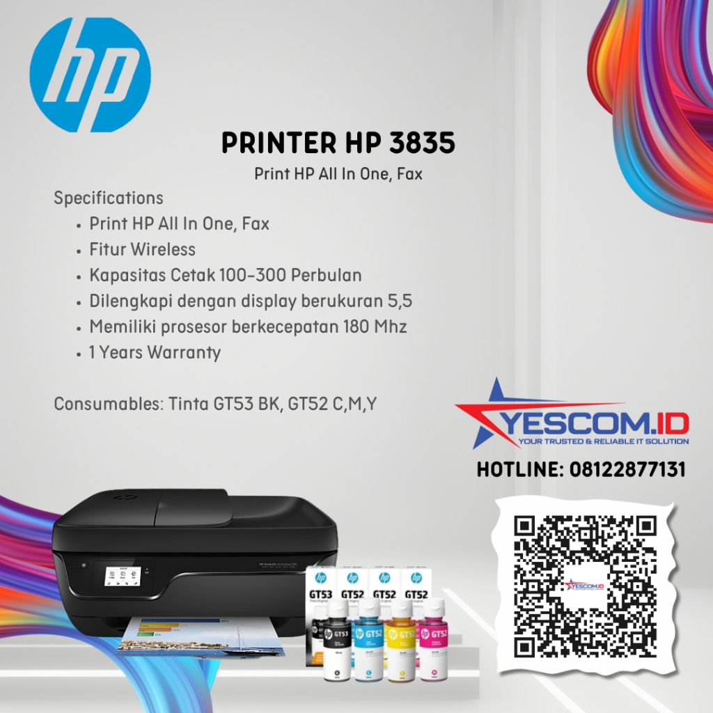 Printer HP DeskJet Ink Advantage 3835