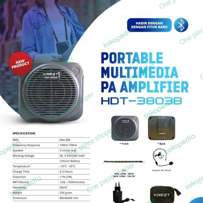 Waistband Krezt HDT 3803 NV Speaker Pinggang dengan Headset