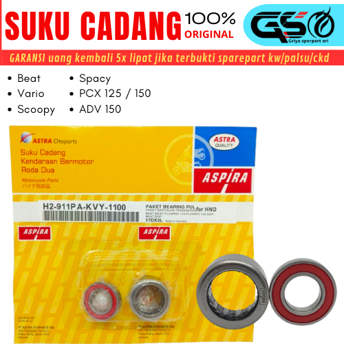 BEARING LAHER BAMBU PULLY ORIGINAL ASPIRA ASTRA  LAHER BAMBU PULLY VARIO LAHER BAMBU PULI SPACY PCX