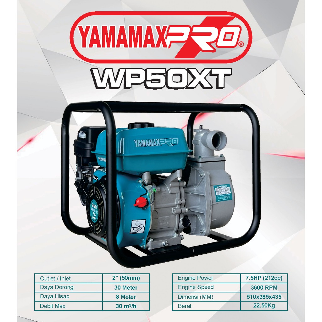 Pompa Bensin WP50XT YAMAMAX - Output 2 Inch / Pompa Irigasi / Pompa Pengairan Sawah 2"/ Alkon YAMAMA