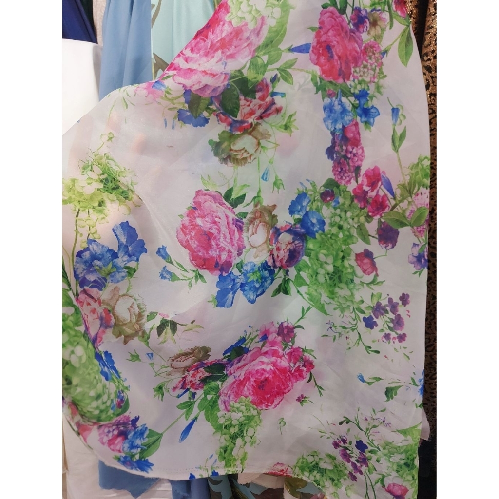 kain organza motif bunga  - kain organza luxury  - kain organza butik - kain organza premium