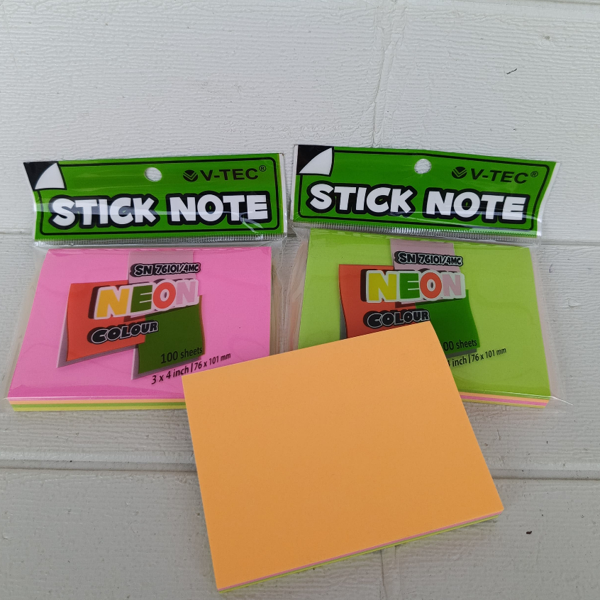 

Pembatas Sticky Note V-tec Besar Ukuran 76 mm x 101 mm