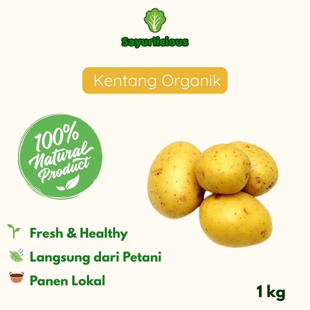 

Kentang Organik Panen Lokal 1kg