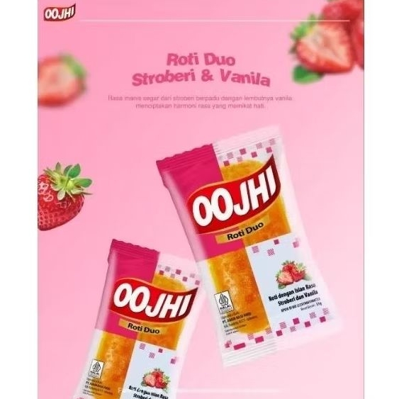 

ROTI OOJHI DUO STROBERI dan VANILA dpt 10 pcs