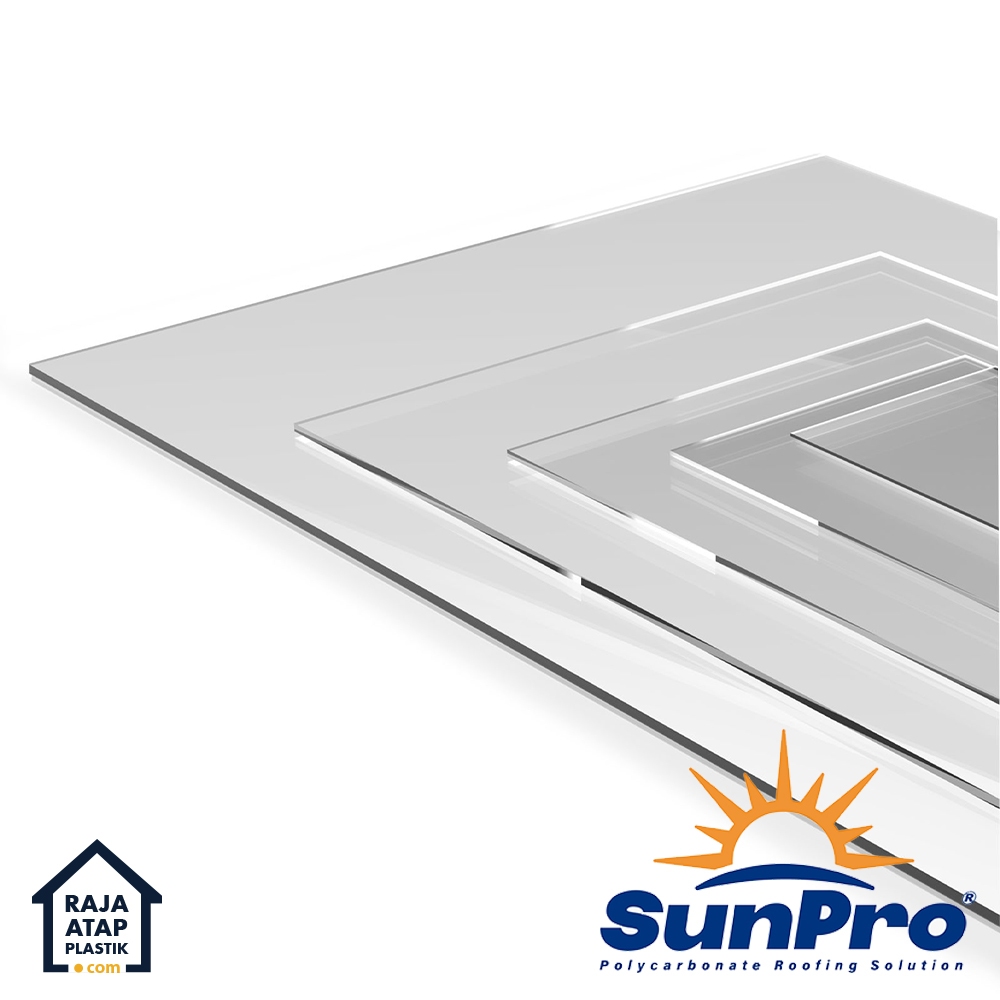 Atap Polycarbonate Solid SOLARFLAT Merk SUNPROFLAT - 3 mm
