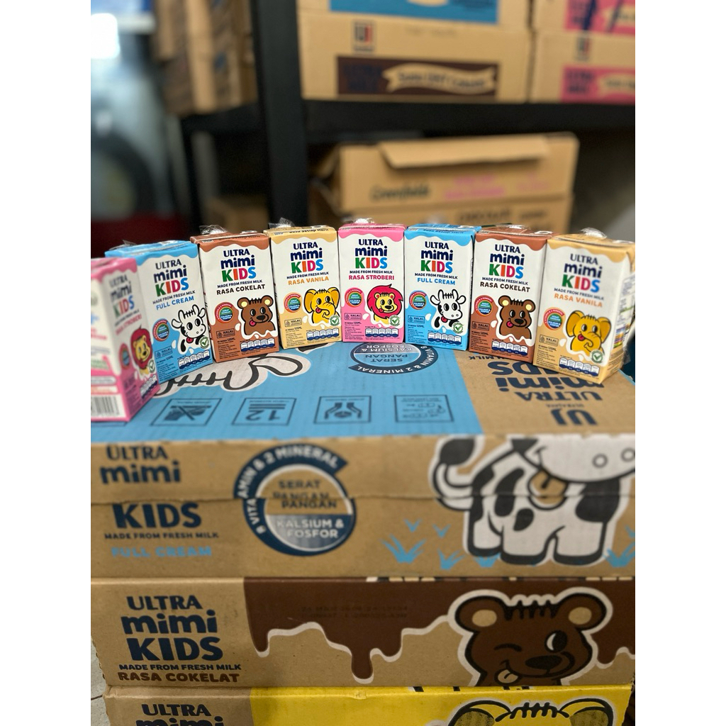 

Mimi Kids Susu UHt 125 ml isi 40 pcs All Varian Full Cream , Coklat , Vanilla dan, Strawberry Exp Terbaru.