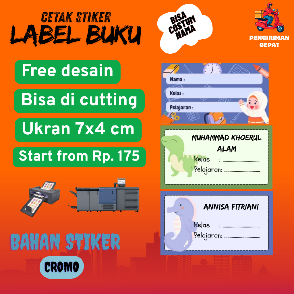 

LABEL STIKER BUKU DAN NAMA BAHAN CROMO ISI 44