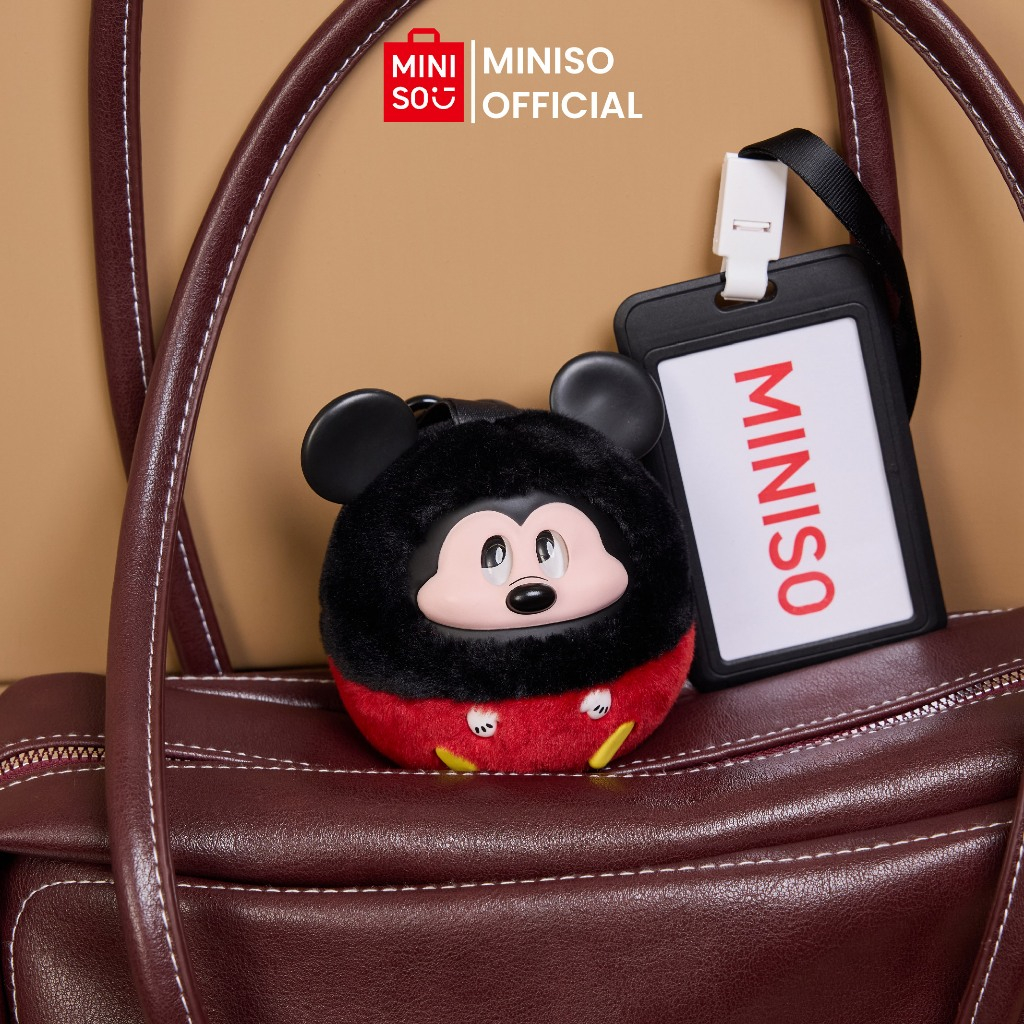 MINISO Disney Mickey Fun Crash Collection Vinyl Plush Pendant Surprise Box Gantungan Tas Karakter Mi