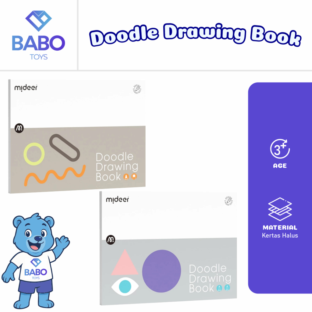 

Mideer Doodle Drawing Watercolor Sketch Book A4 Buku Gambar Lukis Anak