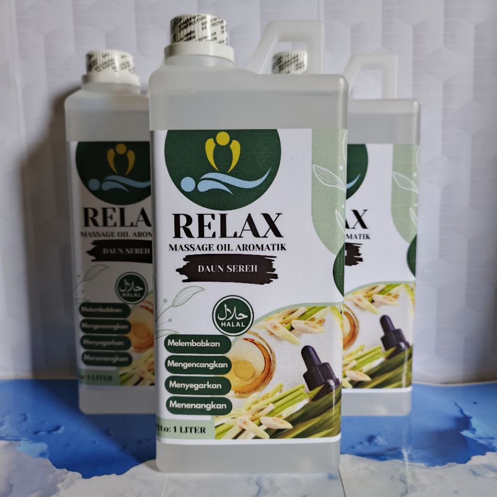 Minyak zaitun Aromaterapi SEREH, CENGKEH, KAYU PUTIH ( 1 LITER ) Massage Oil Aromatik Pijat Refleksi