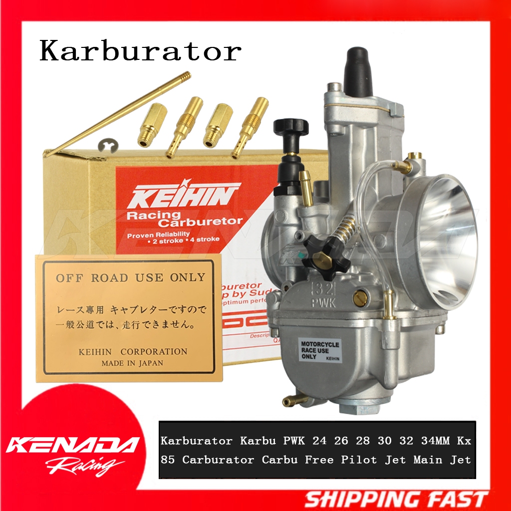 Karburator karbu Pwk 24 26 28 30 32 34  SUDQO Blue Series transparent transparan  KX 85 Ninja R RR U
