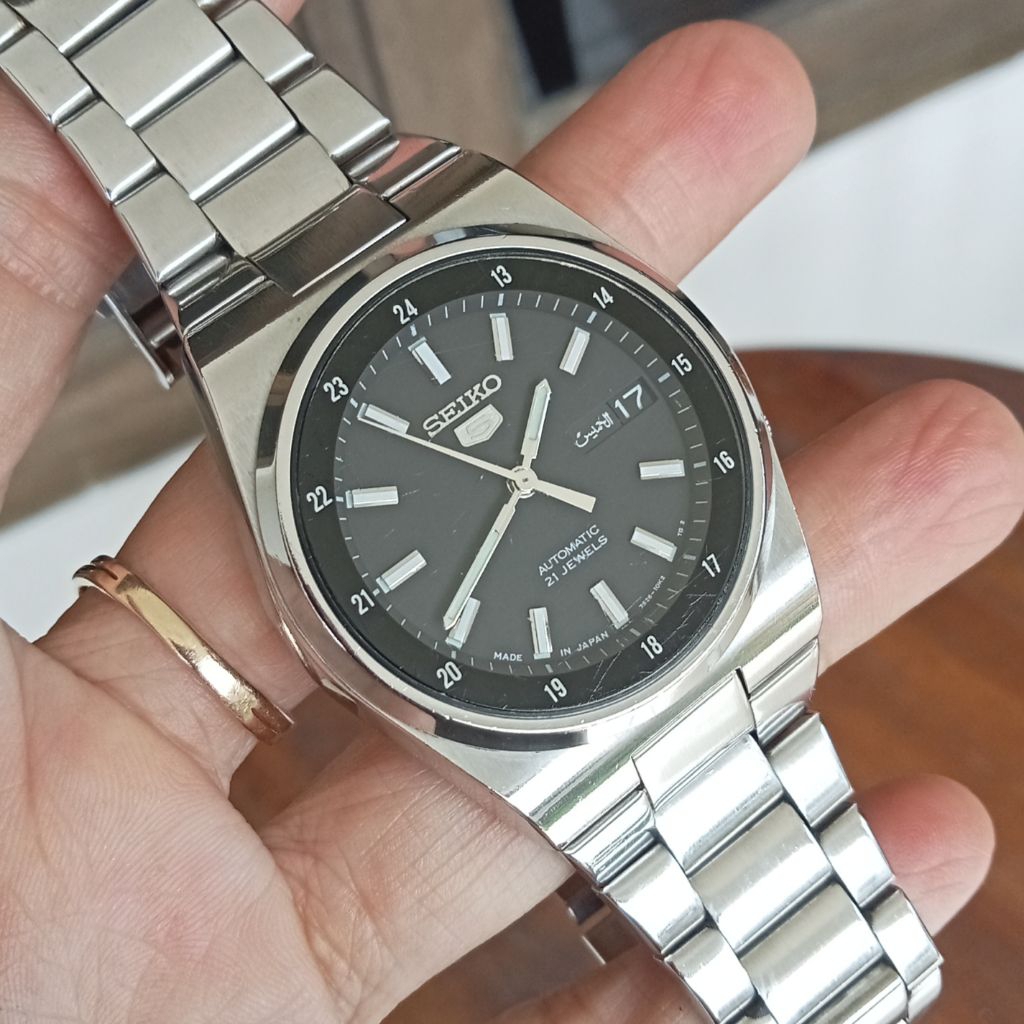 Seiko Automatic Cak 7s26 Military Black Dial