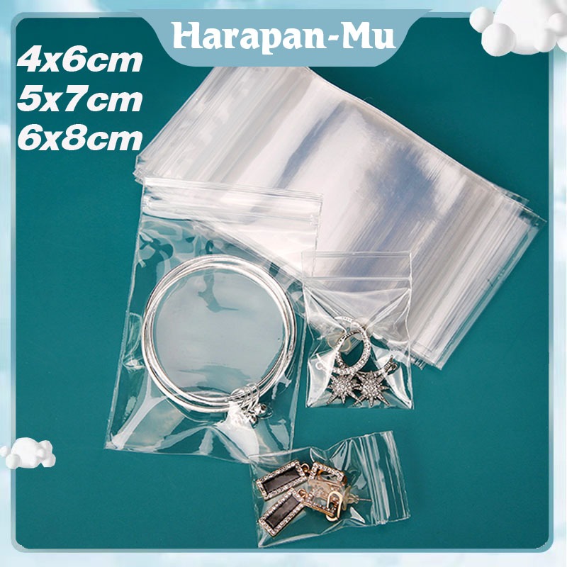 Plastik Klip Mika Tebal / 100Pcs Pvc Ziplock Bag / Transparent Jewelry Seal Bag