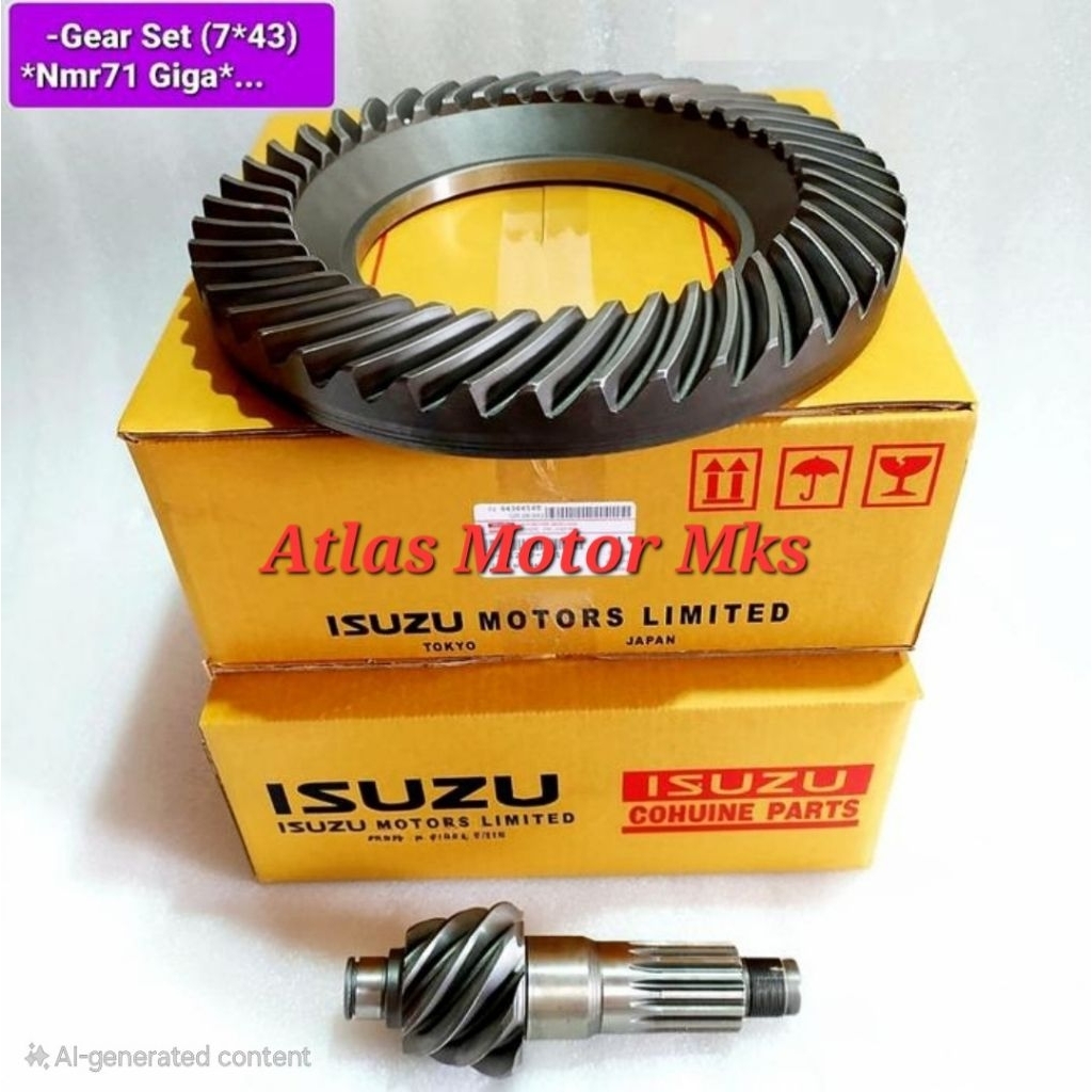 [1SET] GEAR SET 7x43 ISUZU NMR71 / NMR 71 / GIGA - ORIGINAL ISUZU 6-41210-531 [7x43]