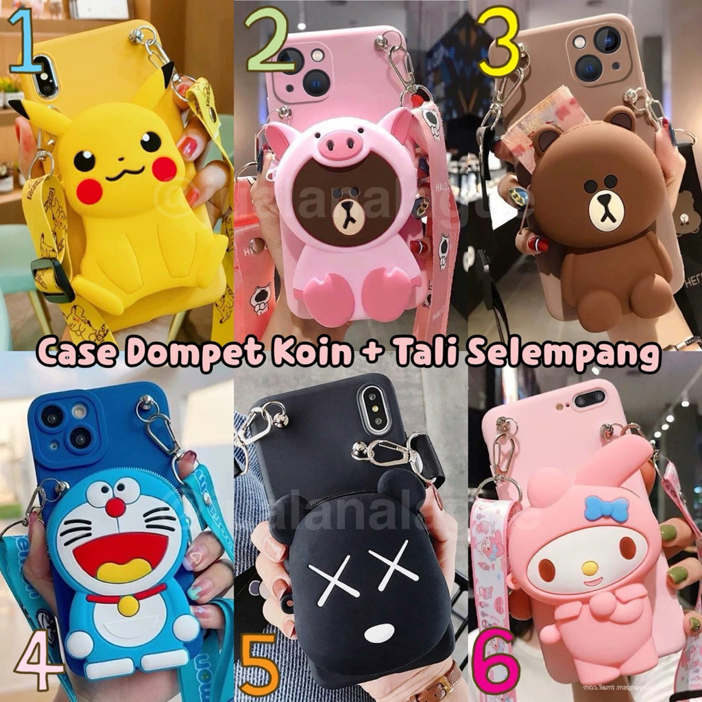 Case Dompet Koin dan Tali Selempang Xiaomi REDMI NOTE 2 4 4X 5A PRIME 5A NON FINGER PRINT 7 8 9 MAX 