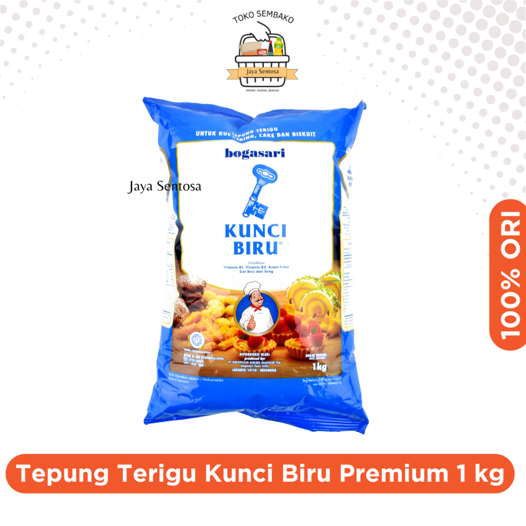 

Tepung Kunci Biru Bogasari Premium 1 kg/KUNCI BIRU TERIGU PREMIUM