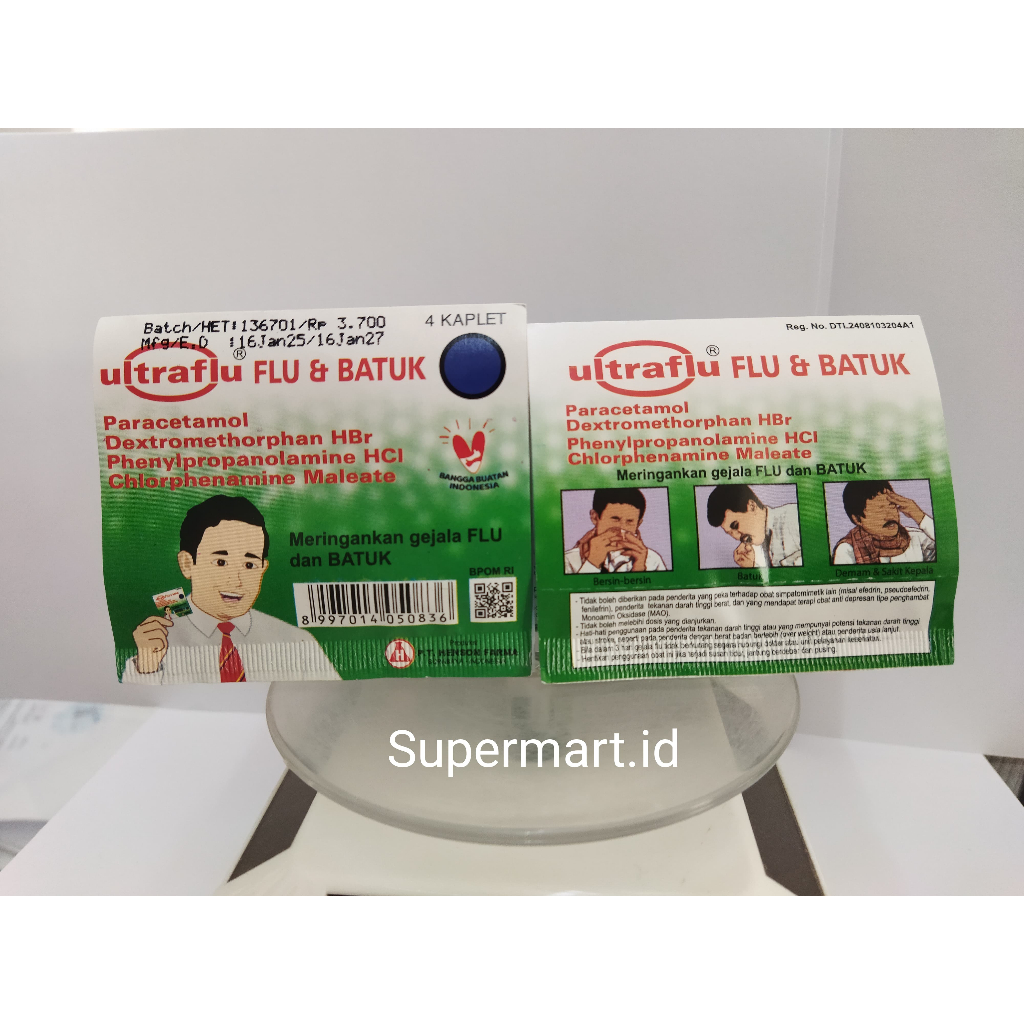 ULTRAFLU EXTRA TABLET / STRIP ISI 4 ultrafu extra