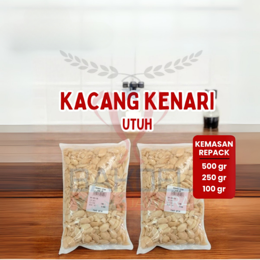 

(TOPPING 100/250/500 GR) REPACK KACANG KENARI UTUH / CACAH TABURAN ROTI KUE DESSERT BAKERY